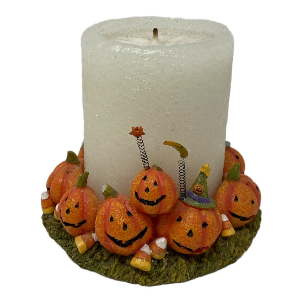 Halloween Pumpkin Candle Holder Ring 3”